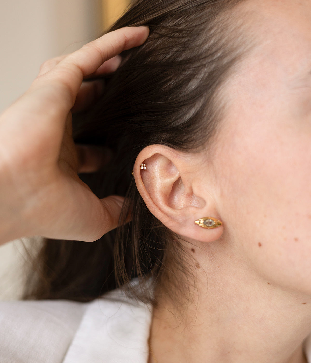 Piercing Huahine (Acier doré)