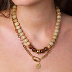 Collier Charm Zen (Acier doré)