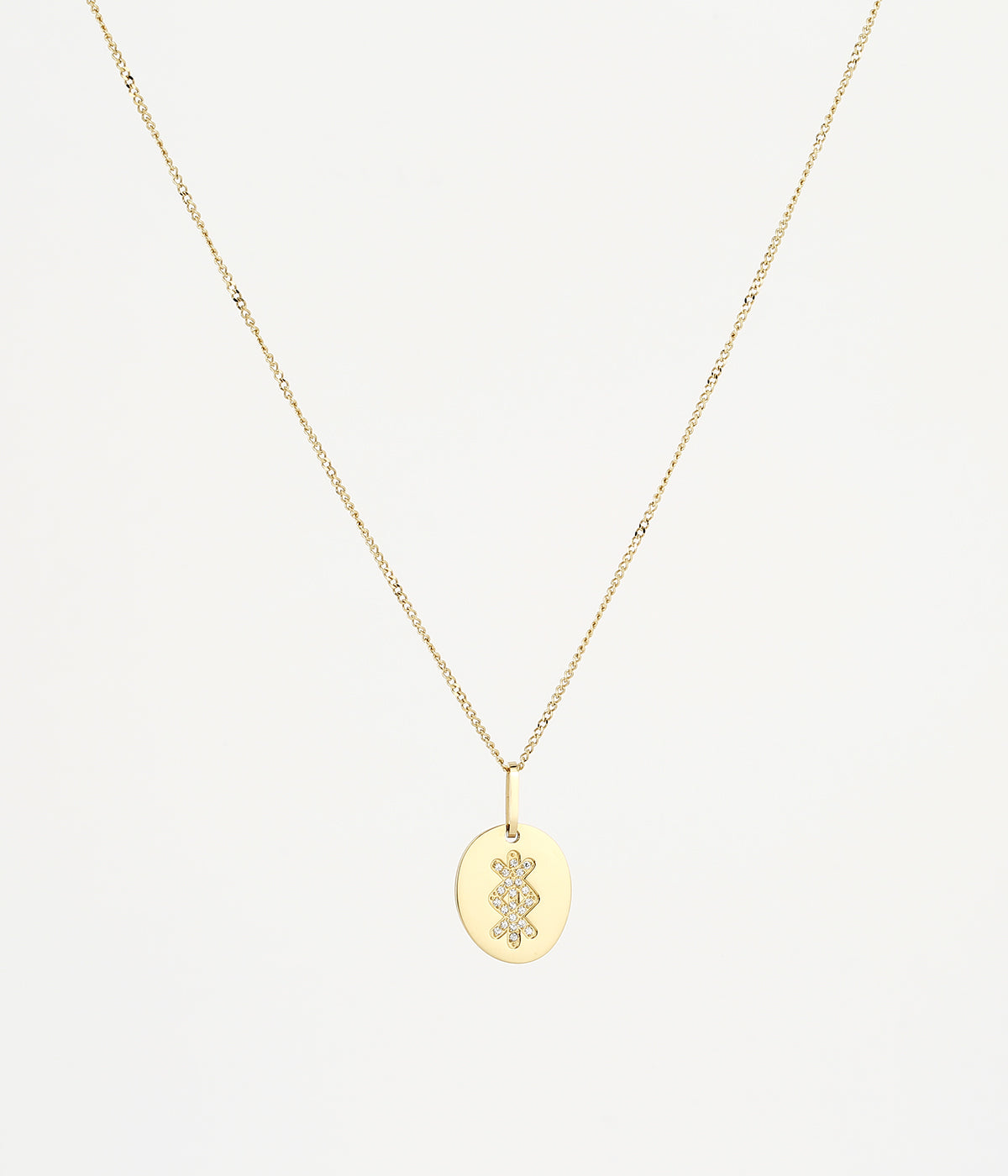 Collier Rune Protection (Acier doré)