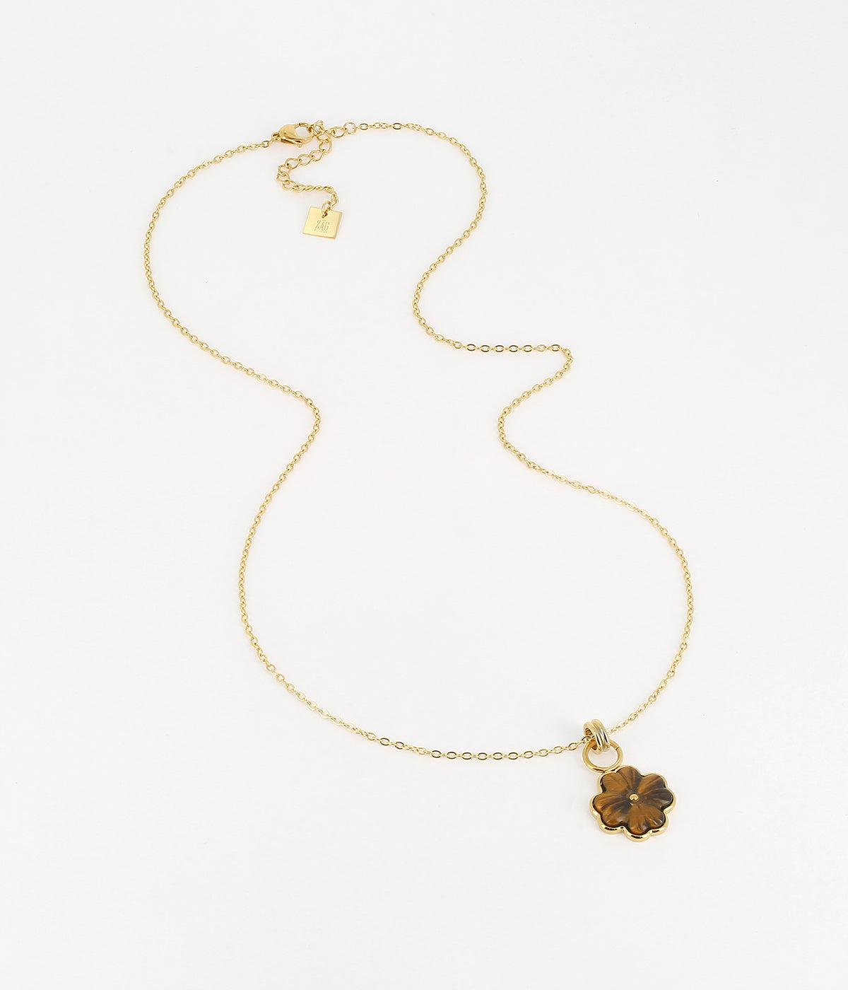 Sautoir Trifolium (Acier doré)