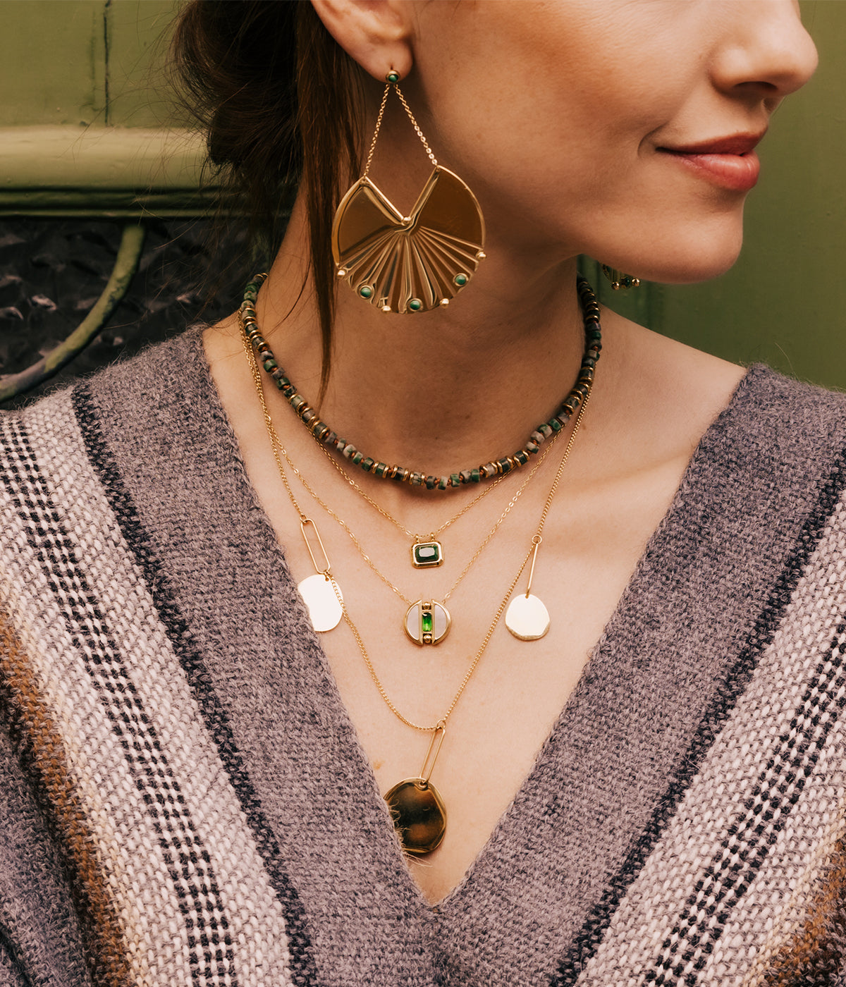 Collier Keno (Acier doré)