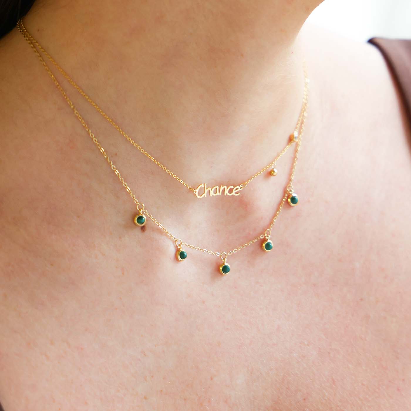 Collier Acantha (Acier doré)