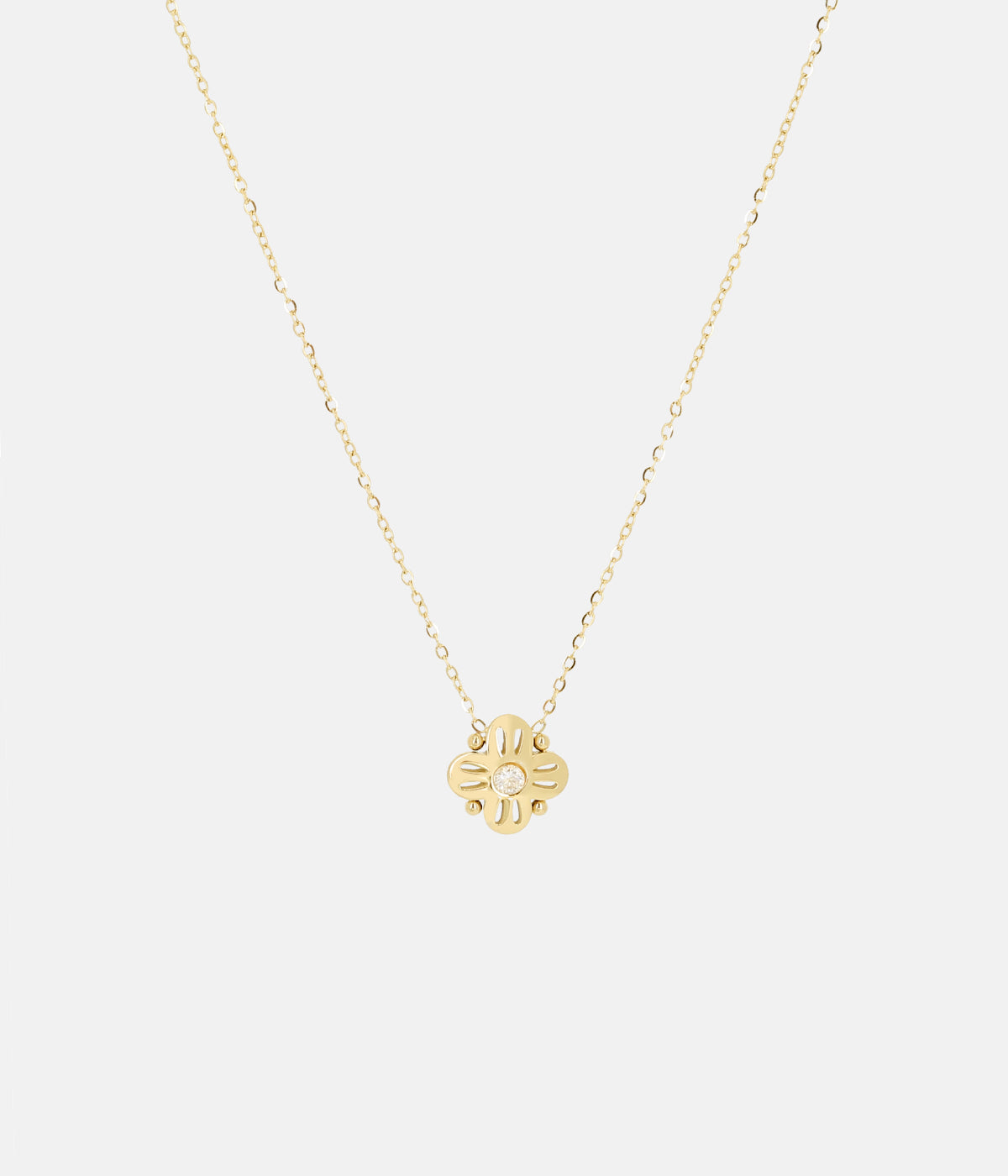 Collier Pâquerette (Acier doré)
