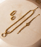 Boucles d'oreilles Lacia (Acier doré)