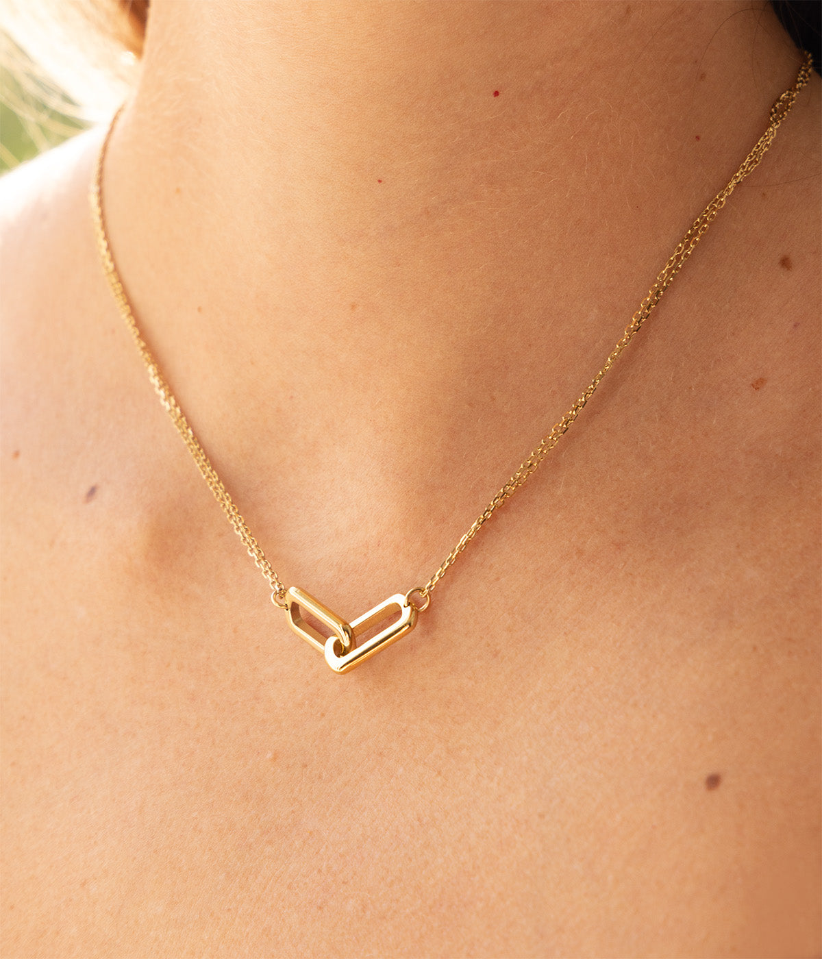 Collier Gamma (Acier doré)