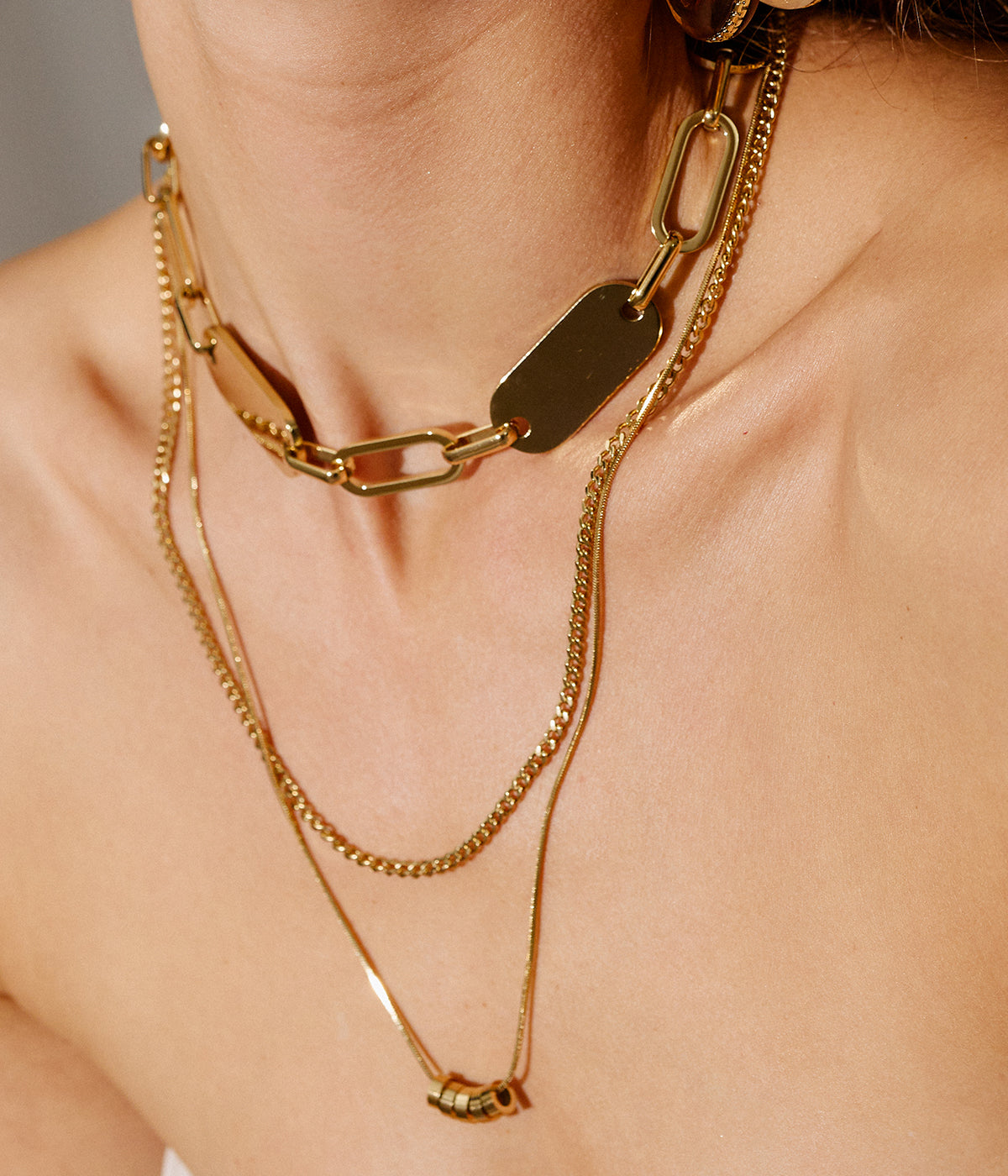Collier Luzzipeo (Acier doré)
