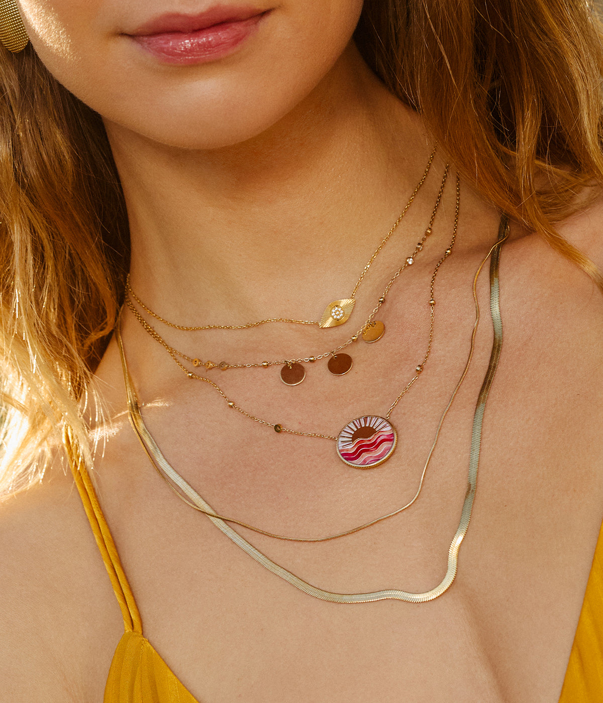 Collier Asco (Acier doré)