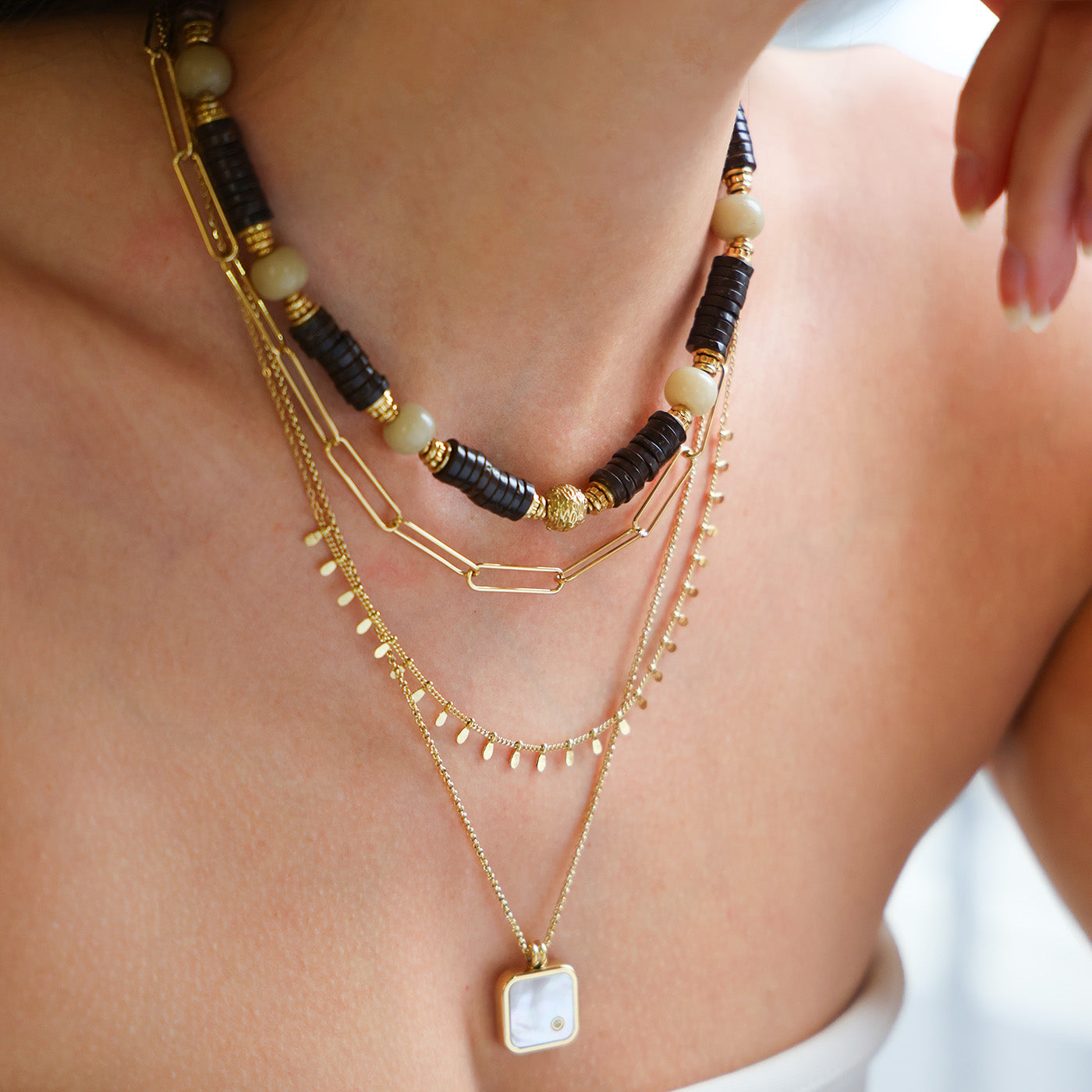 Collier Alham (Acier doré)