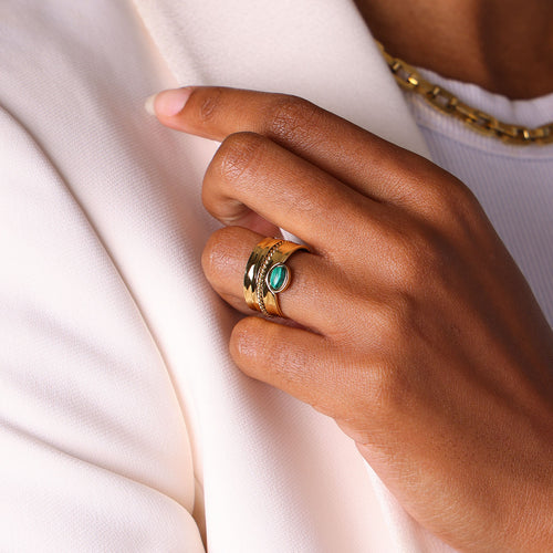 Bague Sicilia (Acier doré)