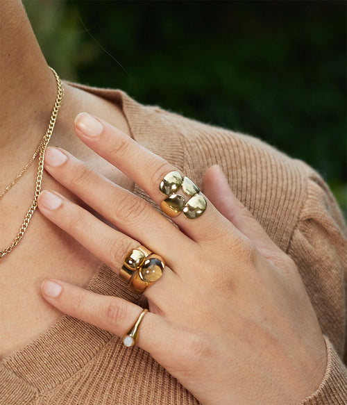 Bague Moebi (Acier doré)