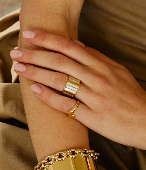 Bague Menfi (Acier doré)