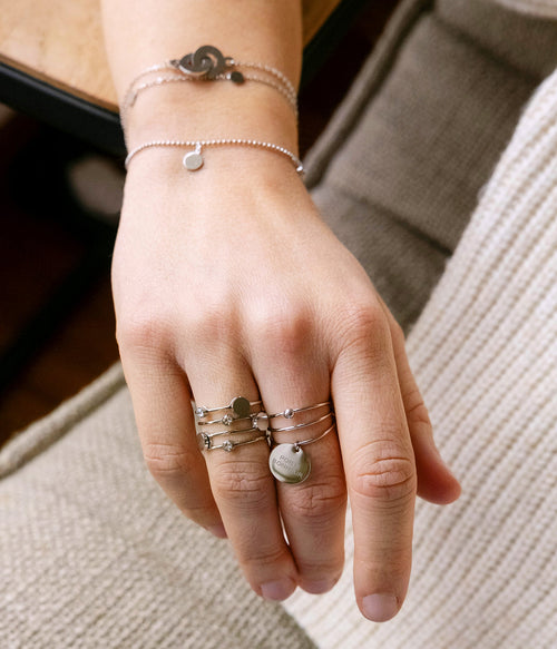 Bague Porte bonheur (Acier)