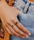Bague Bulle (Acier doré)