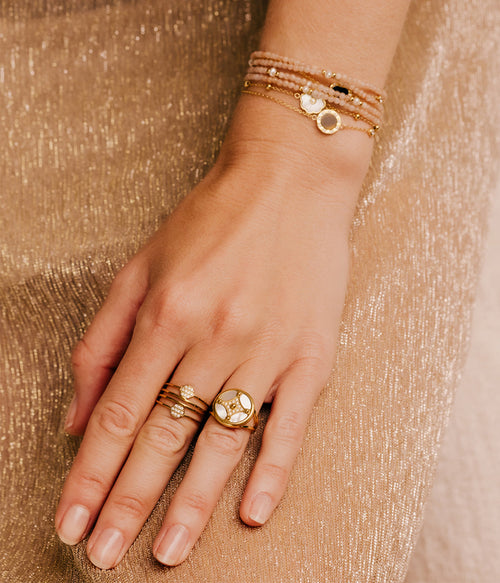 Bague Suzin (Acier doré)