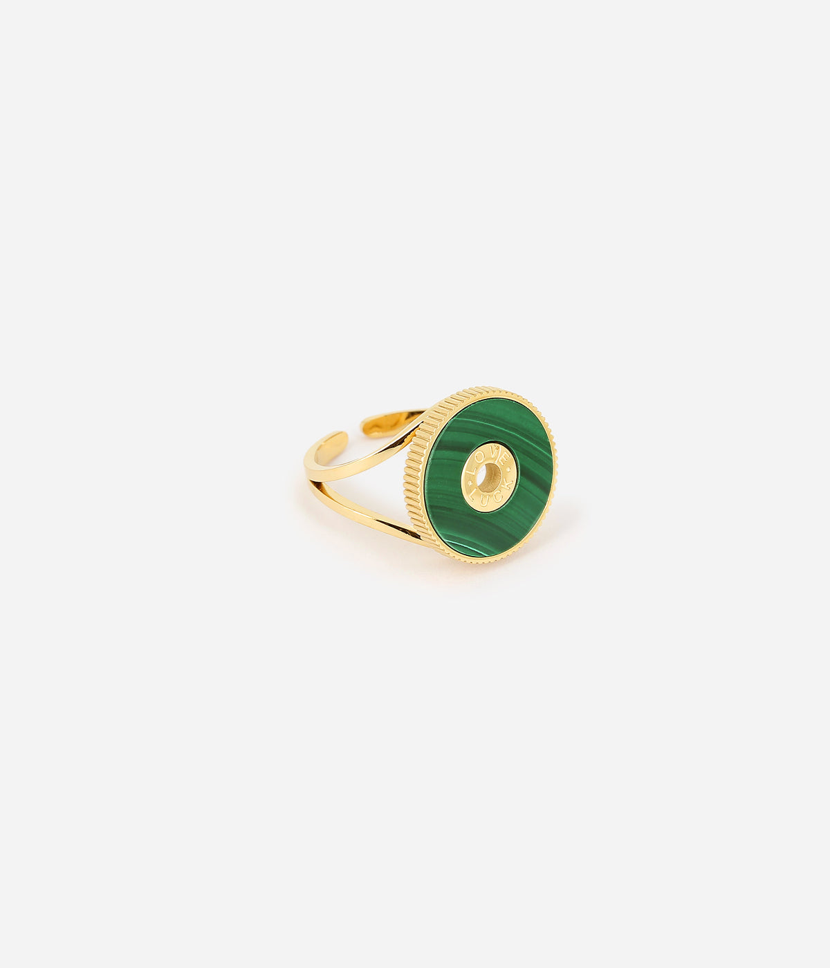 Bague Luck Love (Acier doré)