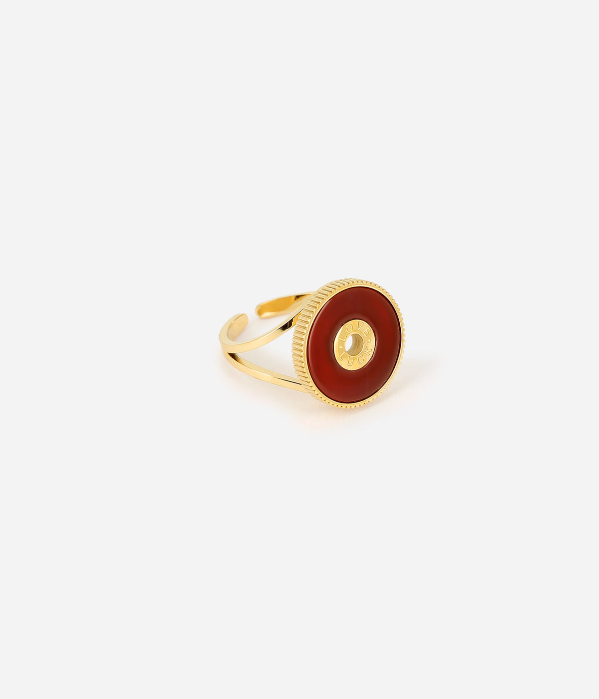 Bague Luck Love (Acier doré)