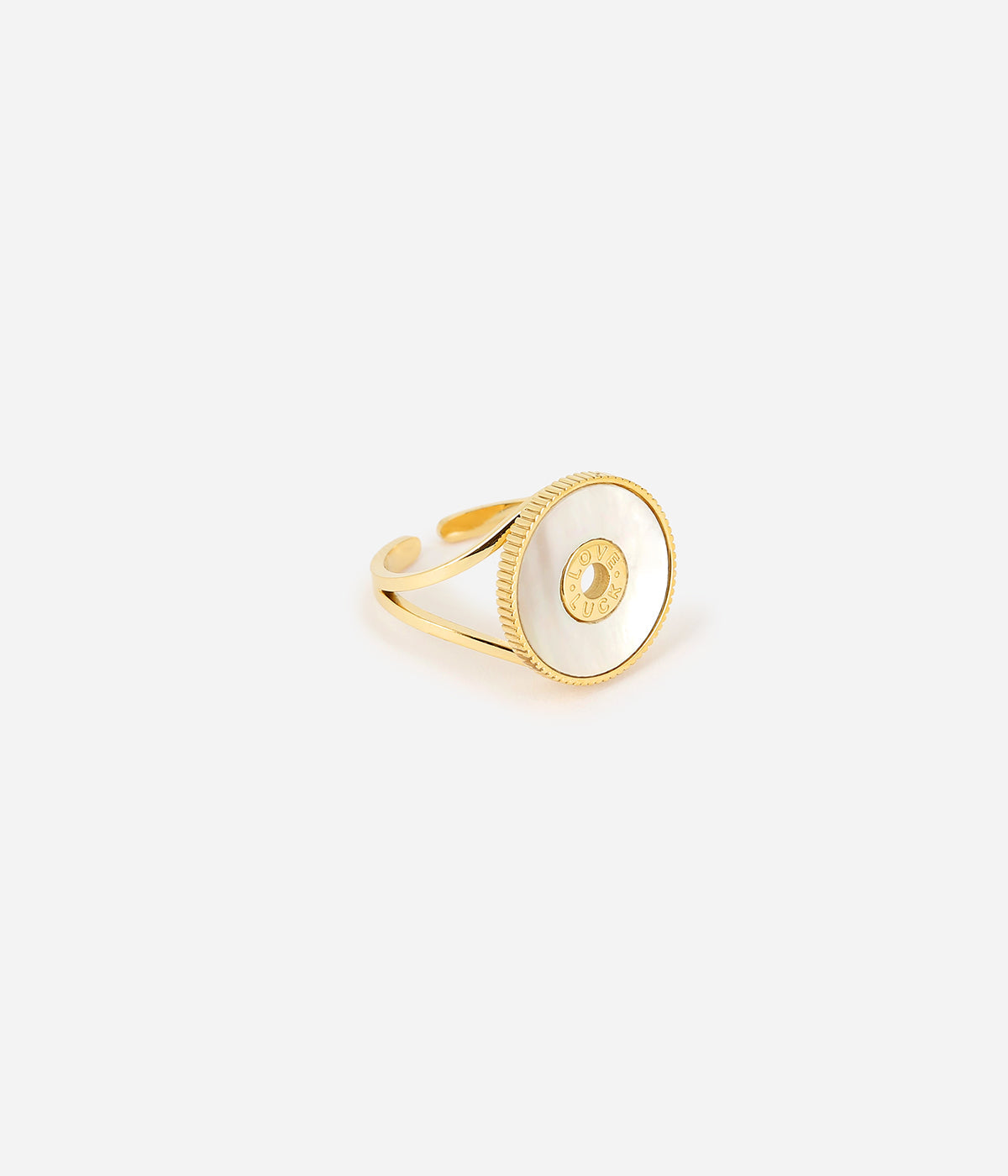 Bague Luck Love (Acier doré)