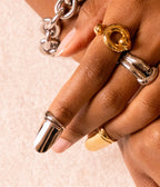 Bague ongle Claw (Acier doré)