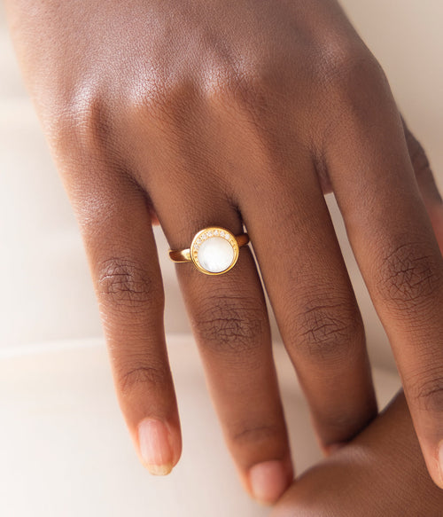 Bague Oria (Acier doré)