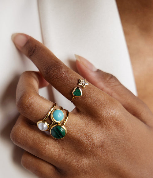 Bague Sassari (Acier doré)