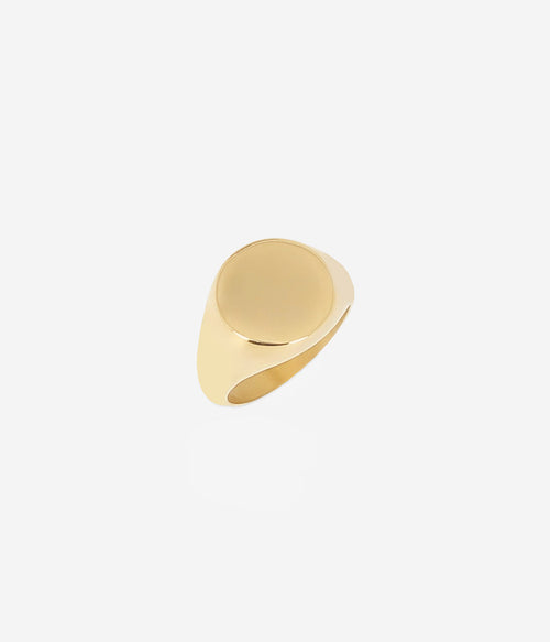 Bague Sceau (Acier doré)