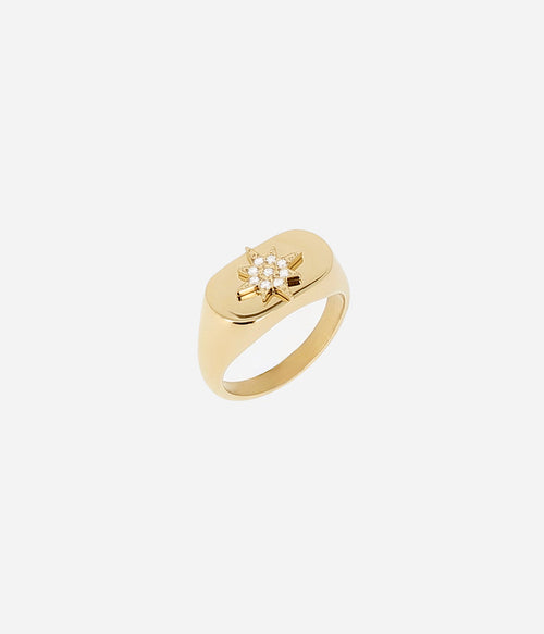 Bague Monarque (Acier doré)
