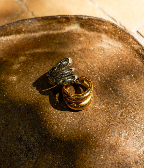 Bague Salazar (Acier doré)