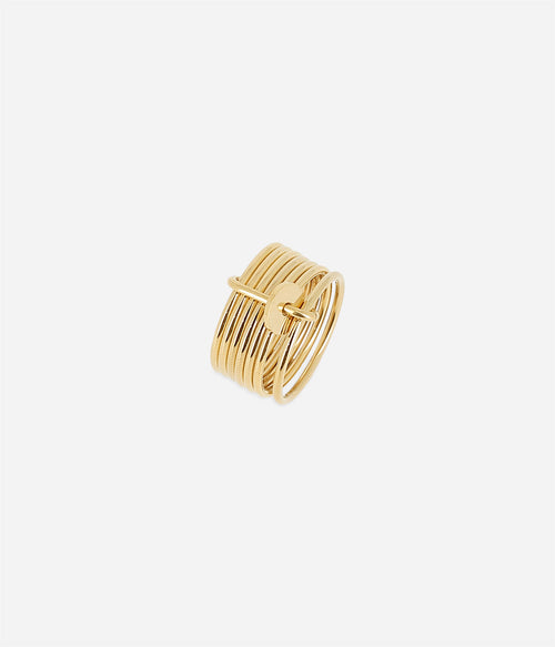 Bague Theon (Acier doré)
