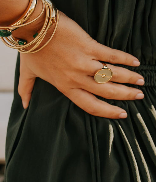 Bague Constance (Acier doré)