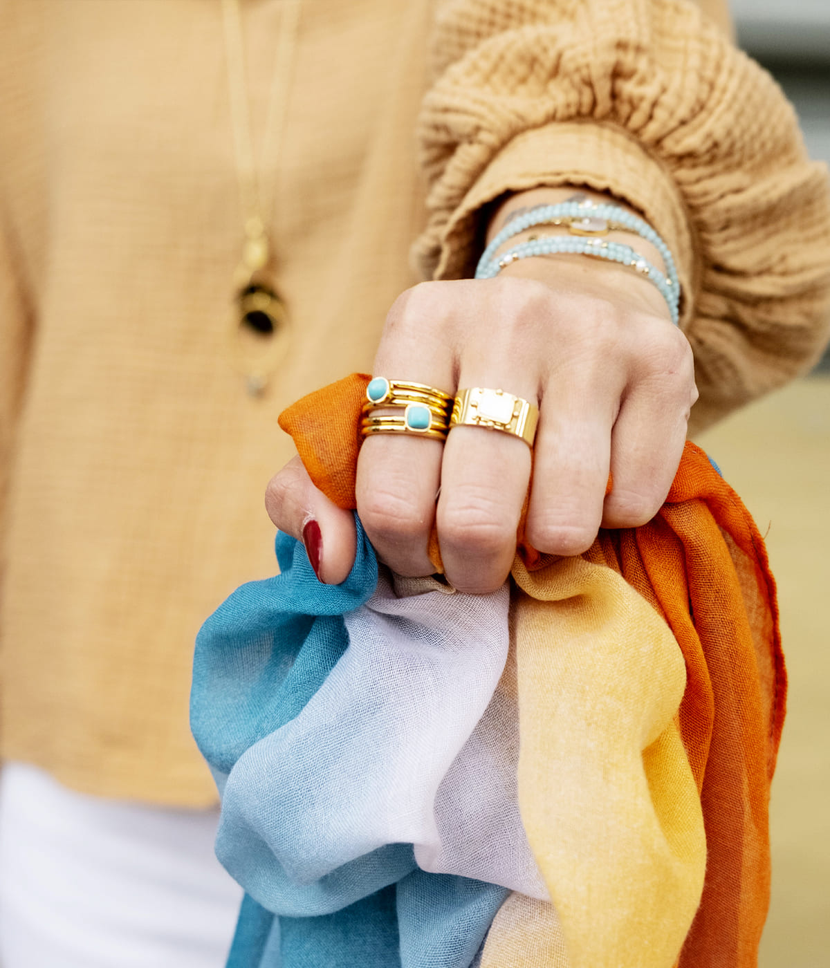 Bague Enid (Acier doré)
