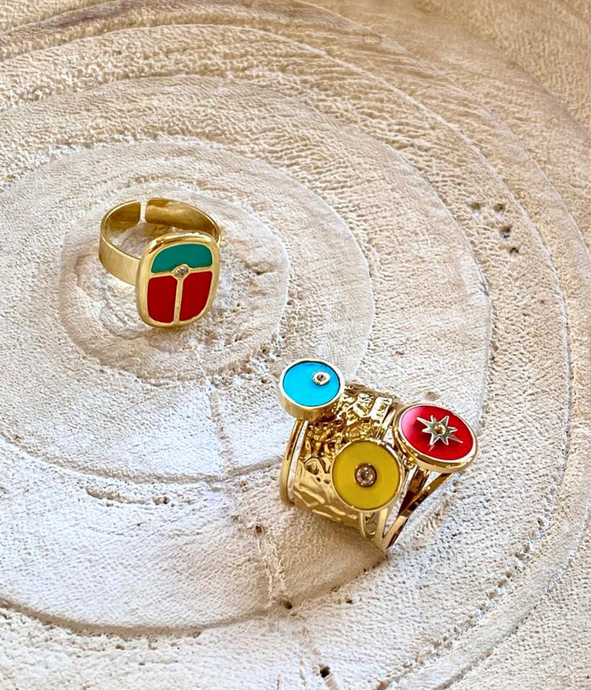 Bague Karabos (Acier doré)