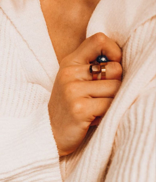 Bague Petra (Acier doré)