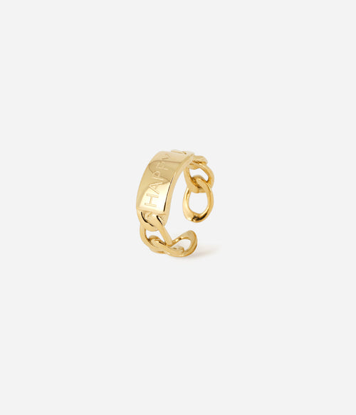 Bague Sasta (Acier doré)