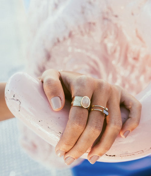 Bague Tulum (Acier doré)