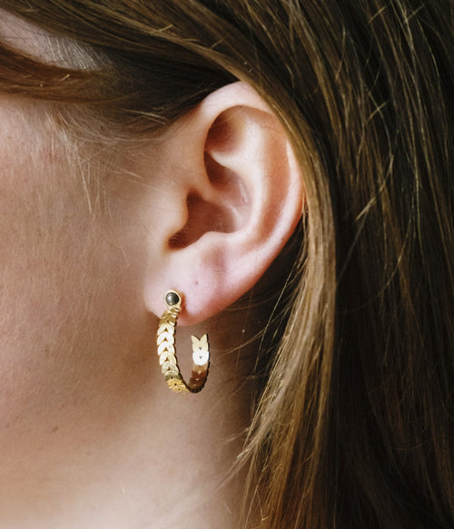 Boucles d'oreilles Buzios (Acier doré)