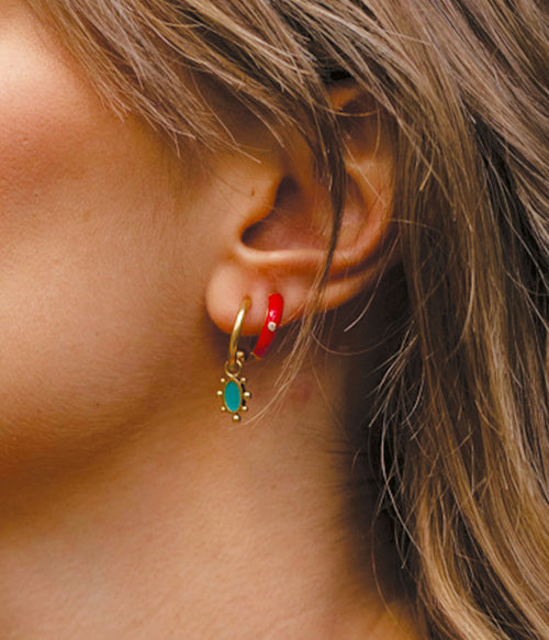 Boucles d'oreilles Calor (Acier doré)