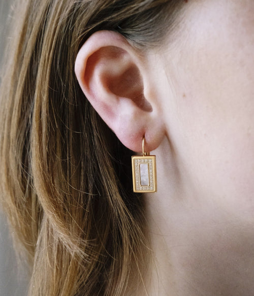 Boucles d'oreilles Carli (Acier doré)