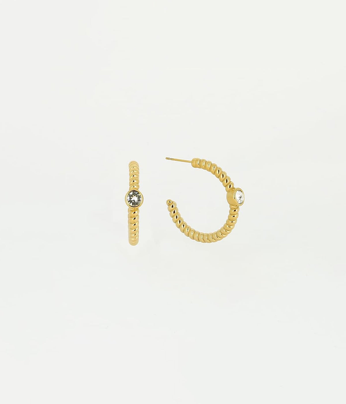 Boucles d'oreilles Cassy (Acier doré)
