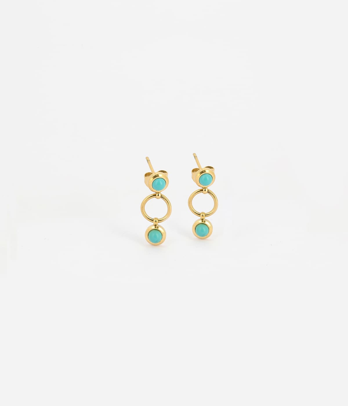Boucles d'oreilles Ernestine (Acier doré)