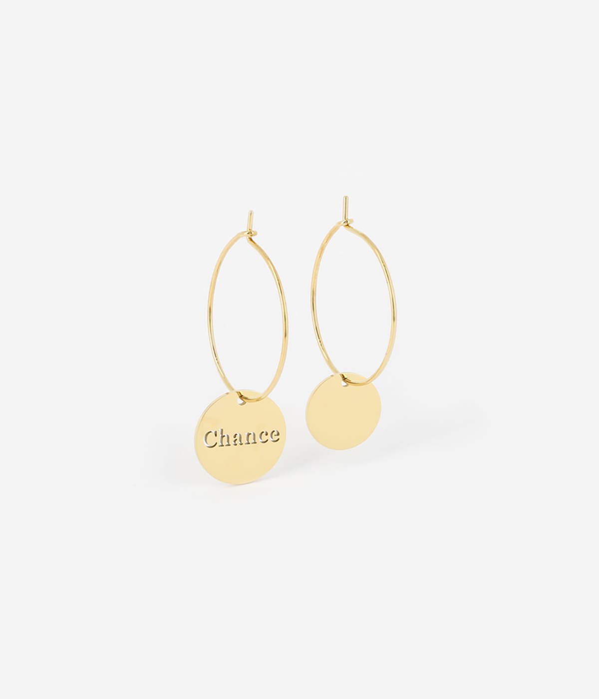 Boucles d'oreilles Gwenn (Acier doré)