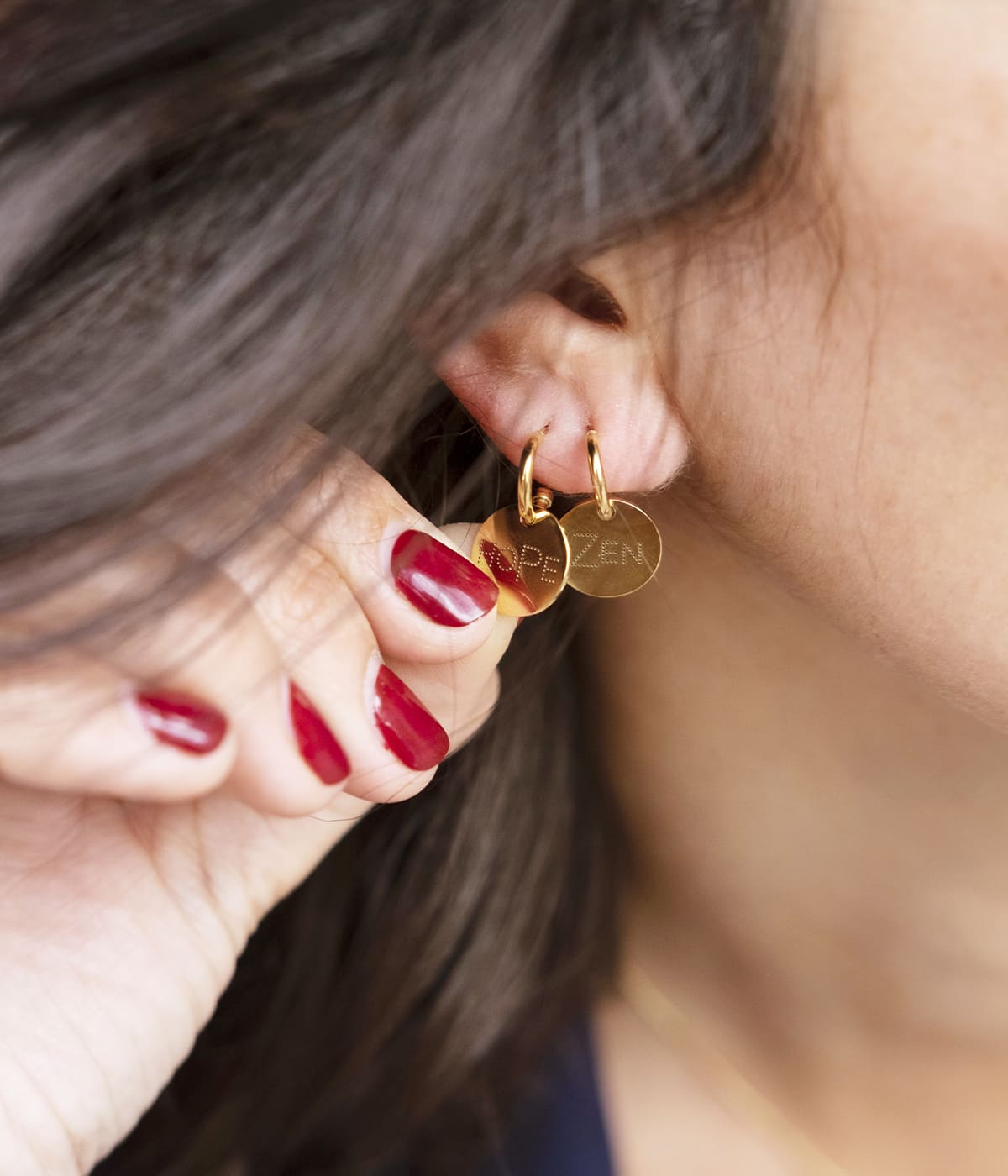 Boucles d'oreilles Hope & Zen (Acier)