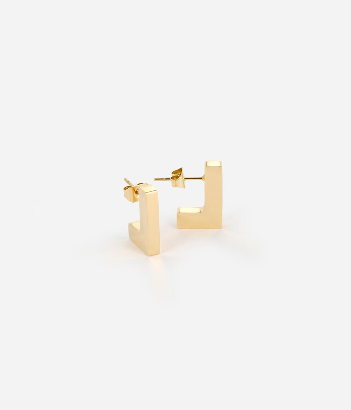 Boucles d'oreilles Noon (Acier doré)