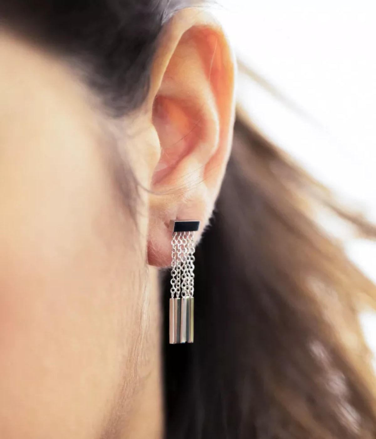 Boucles d'oreilles Rain (Acier doré)