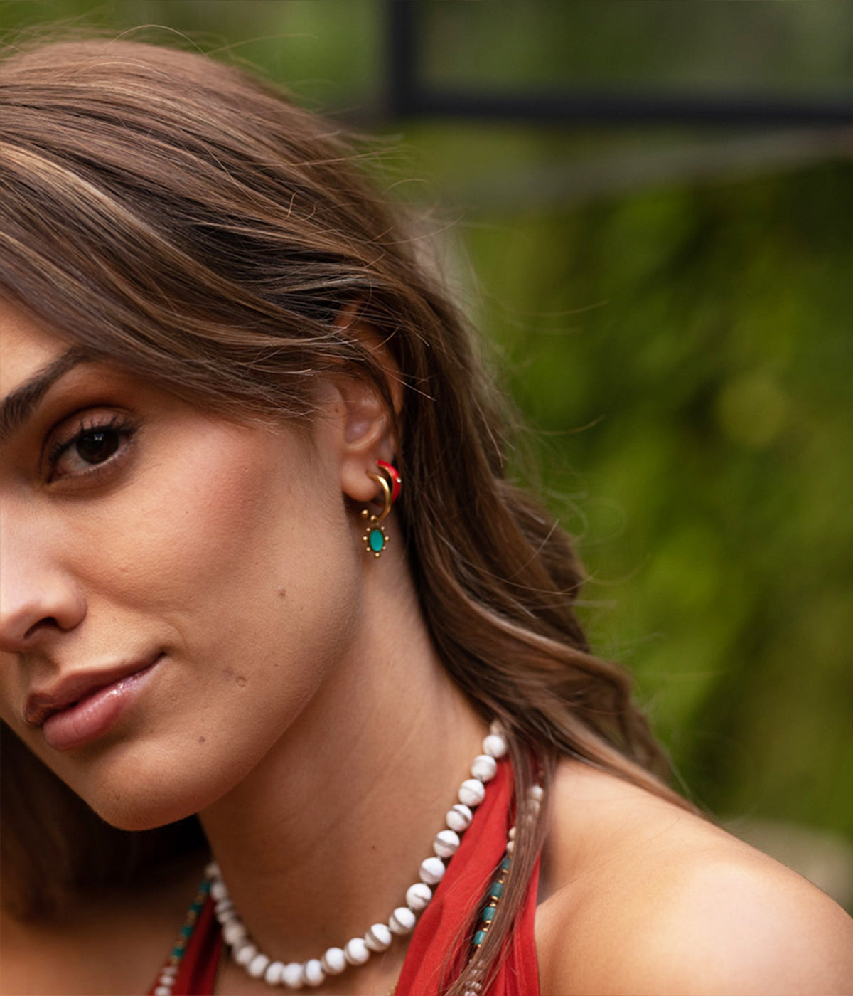 Boucles d'oreilles Riftan (Acier doré)