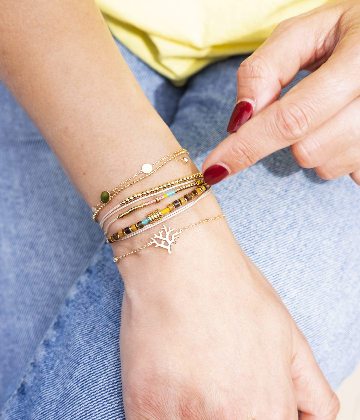 Bracelet Arbol (Acier doré)