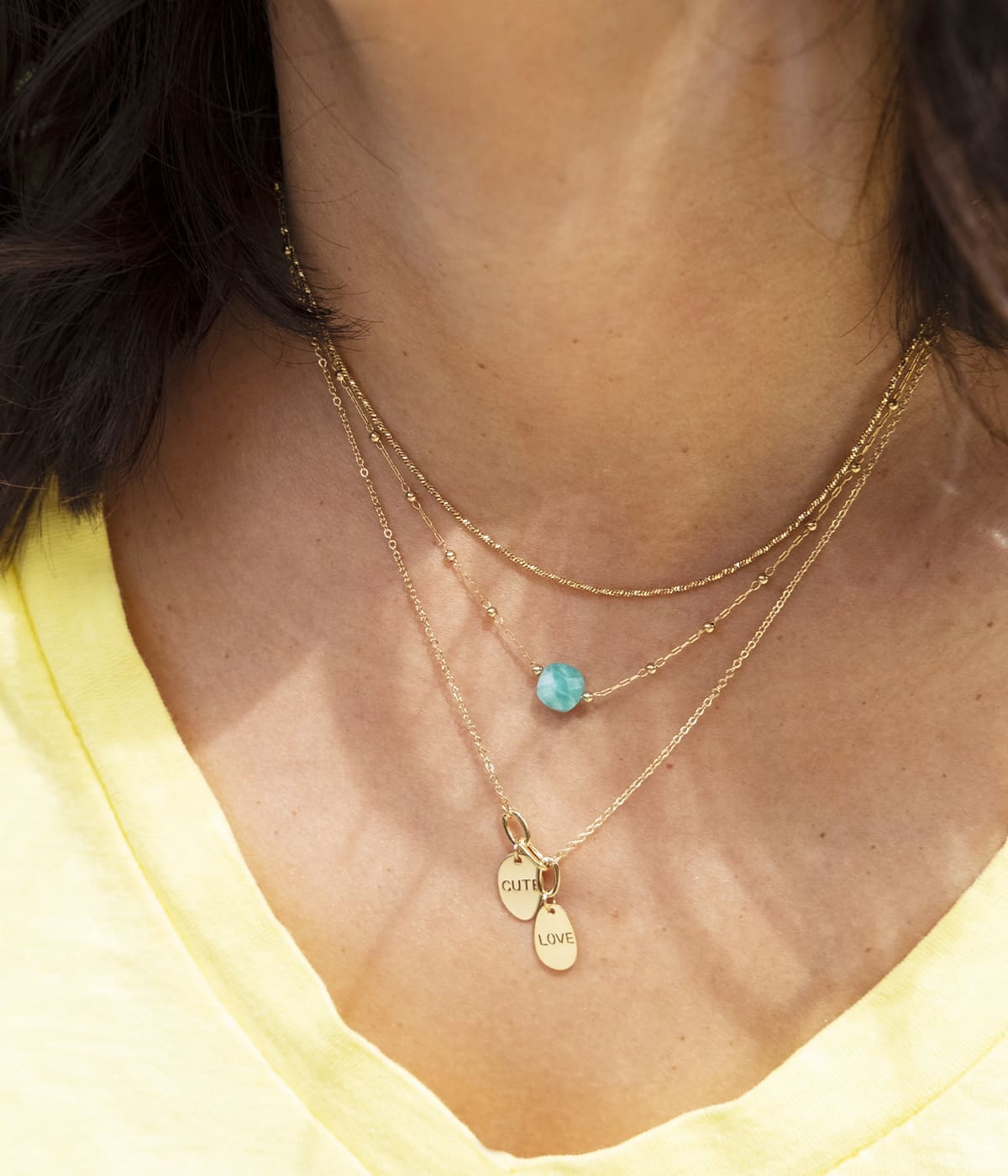 Collier Cuty Love (Acier doré)